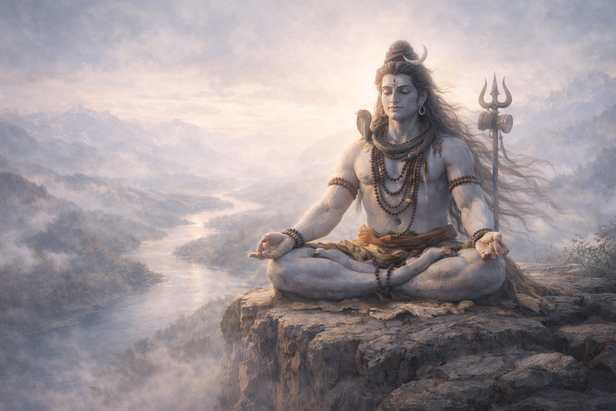 Shiva in mountains