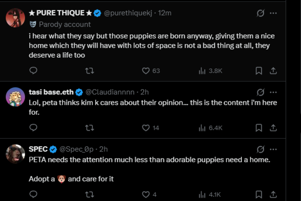 Screenshot taken from X | Most reactions leaned protective, playful, and sarcastic