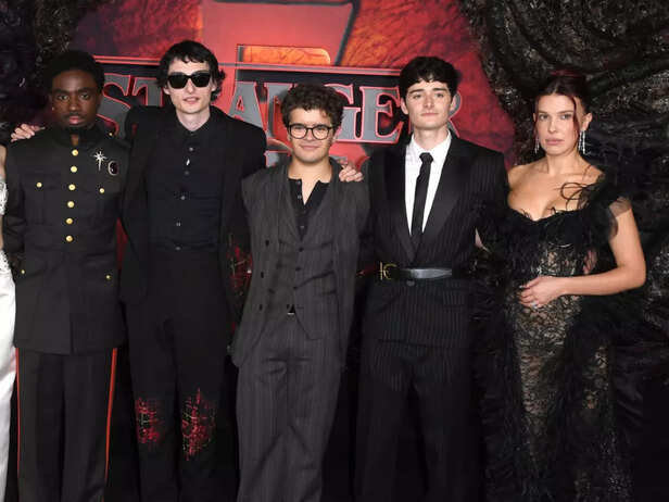 The Stranger Things cast at a promotional event