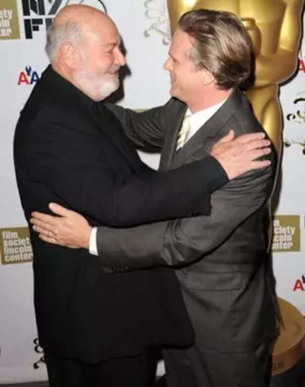 Cary Elwes pictured alongside Rob and Michele Reiner