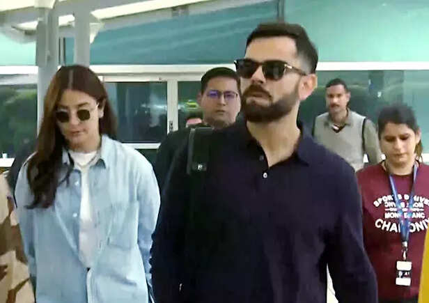 New Delhi, Dec 14 (ANI): Cricketer Virat Kohli, along with his wife and actor An...