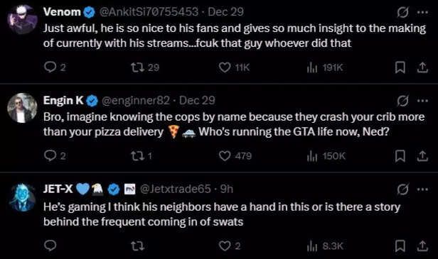 X | @InternetH0F | Fans Can’t Stop Talking About Ned Luke Getting Swatted Live on GTA Online