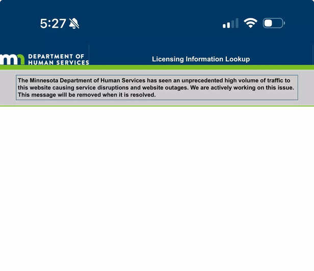 X | @RepMaryFranson | Website Crash Fuels Suspicion Over Minnesota Childcare Fraud