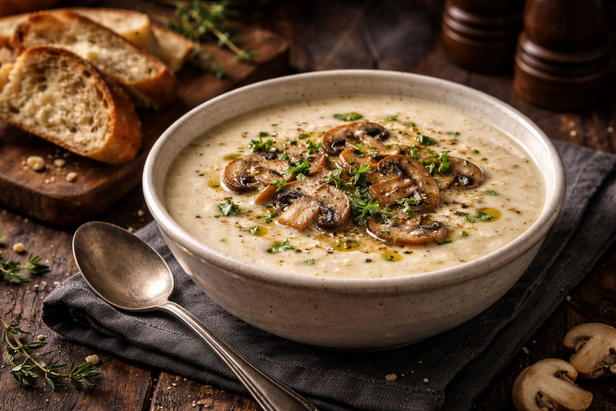 Creamy mushroom soup
