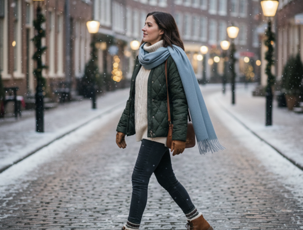 Woman wearing a jacket