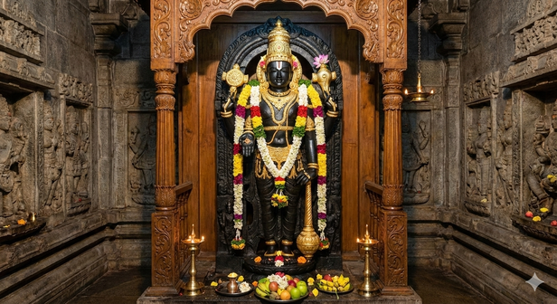 'I Bow Down to Lord Vishnu' (Image Credit: AI)