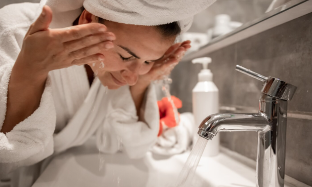 washing the face
