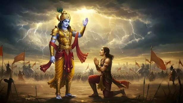 Krishna and Arjun in Mahabharata