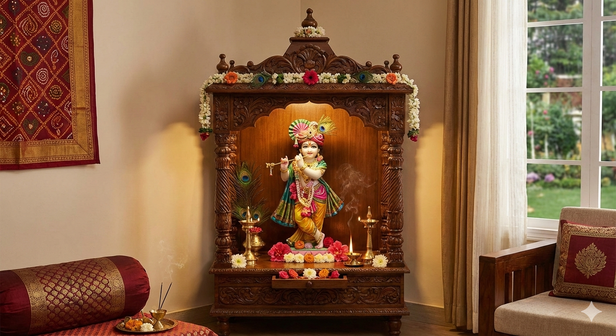 Vastu Rules for Home Mandir Placement (Image Credit: AI)