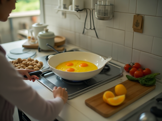 Cooking Eggs at Home by AI