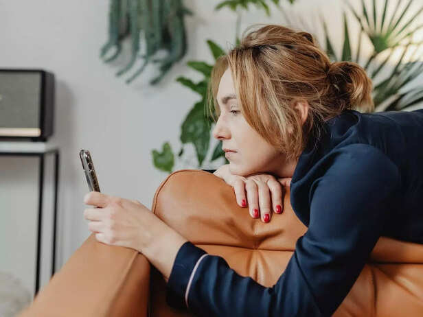 A women looking at her phone