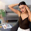 girl massaging her scalp