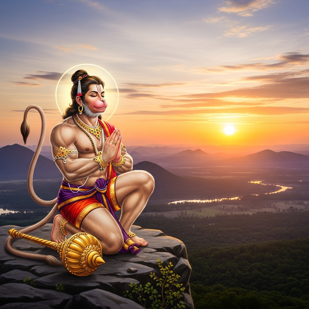 Lord Hanuman at Dawn