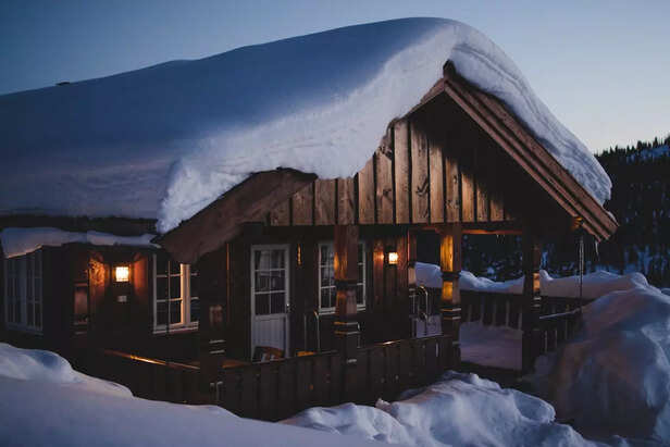 Peaceful Winter Evening Cabin