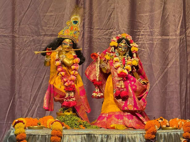 Radha Krishna in Yellow Attire