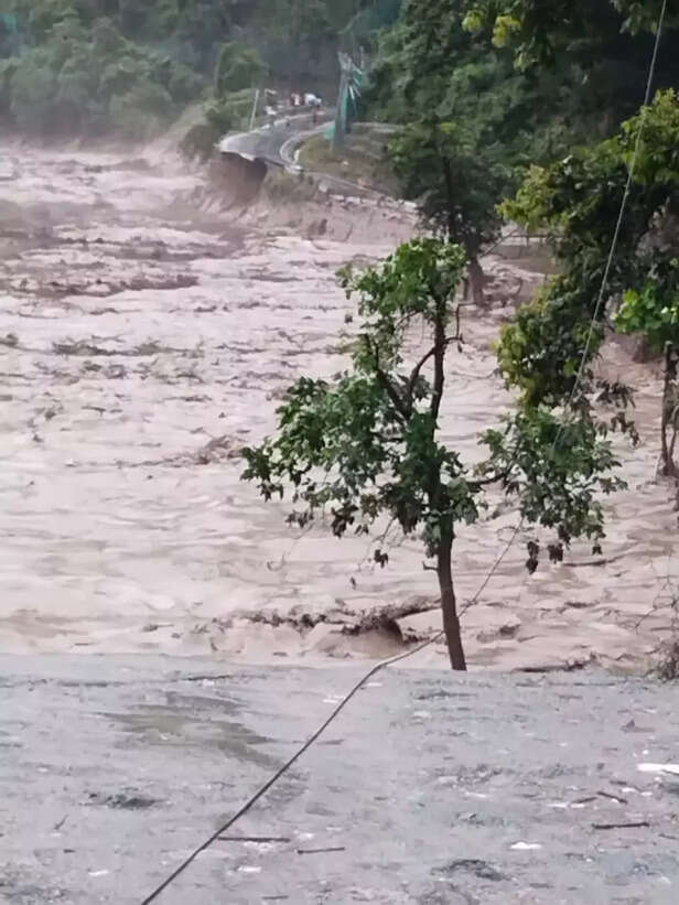 The Teesta River swells in Sikkim