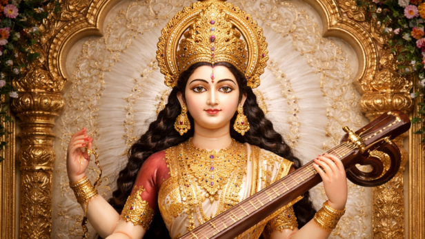 Goddess Saraswati (Image Credit: AI)