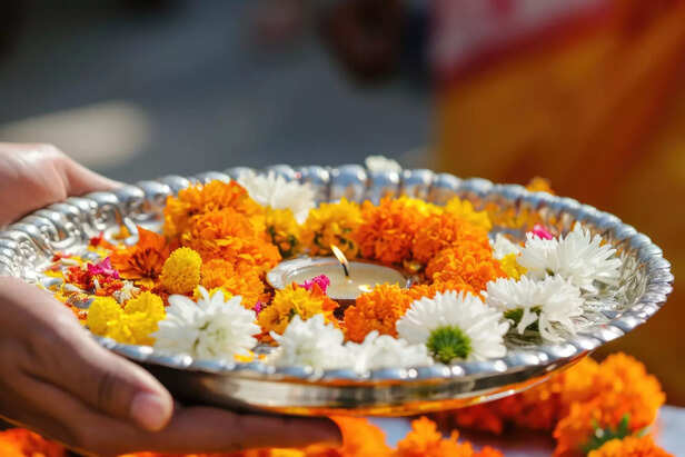Chrysanthemums and Marigolds are Used for Puja