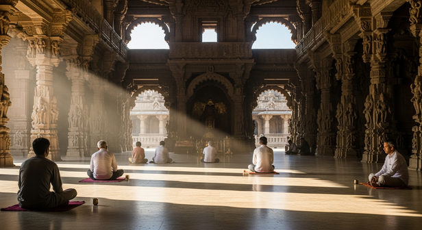 Quiet Temple Corridor