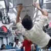 Spiderman! Boy Uses Hand-rests To Swing His Way Across Crowded Train ...