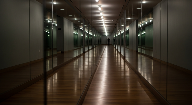 Infinite reflection between two mirrors