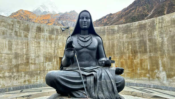 A Statue of Shankaracharya at Kedarnath