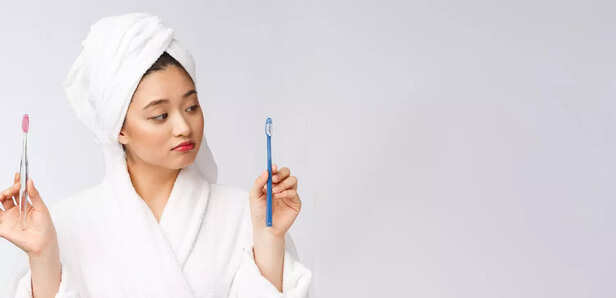 electronic and manual toothbrush.