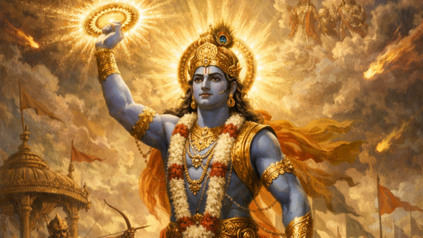 Lord Krishna During the Mahabharata War (Image Credit: AI)