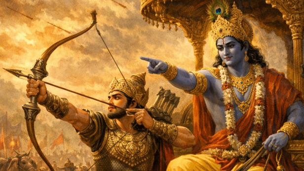 Lord Krishna on the Universal Law of Impermanence (Image Credit: AI)