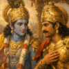 Lord Krishna Advising Arjuna (Image Credit: AI)