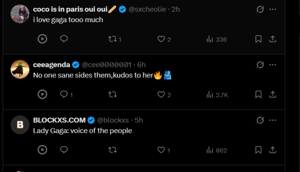 Screenshot taken from X | Many fans said the fact that Gaga spoke from a stage in Japan made the moment even more powerful