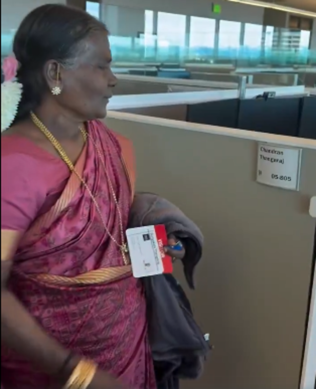 X| Amma soaking in pride while exploring her son’s office