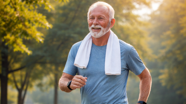 Old Man Taking a Walk in the Morning (Image Credit: AI)