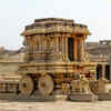 A Stone Chariot Sculpture at Hampi