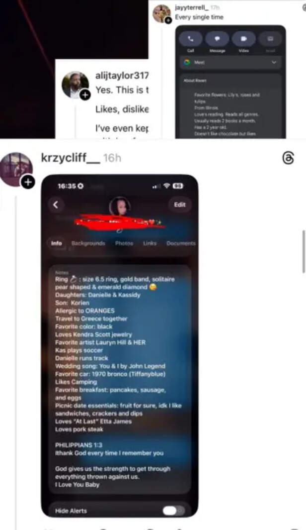 Instagram / @jessicakirk | Another man even put his girlfriend’s ring size and preference.