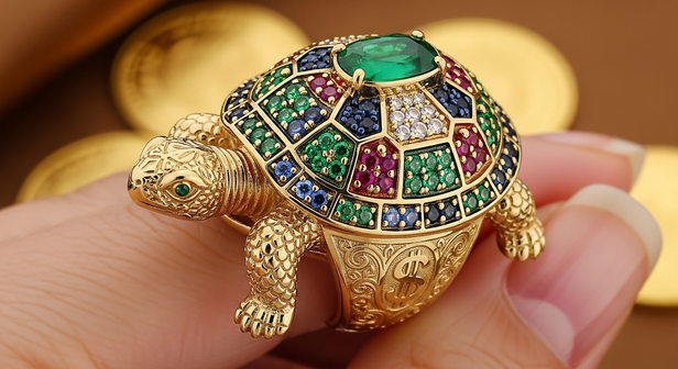 Tortoise Ring for Wealth
