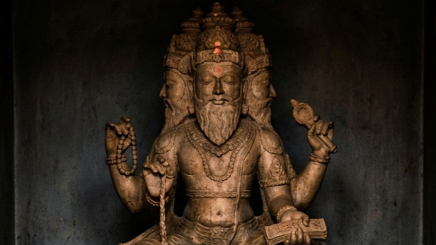 An Idol of Lord Brahma (Image Credit: AI)