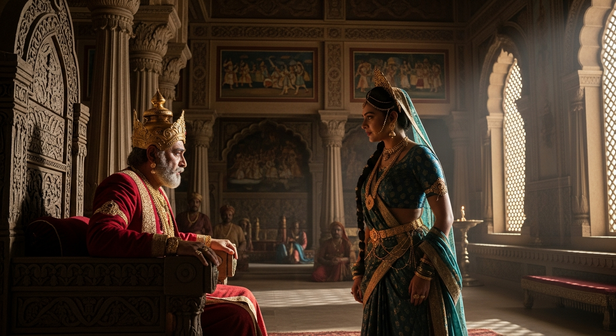 Kaikeyi and King Dasharatha