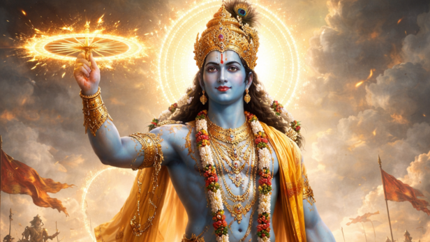 Lord Krishna During Mahabharata War (Image Credit: AI)
