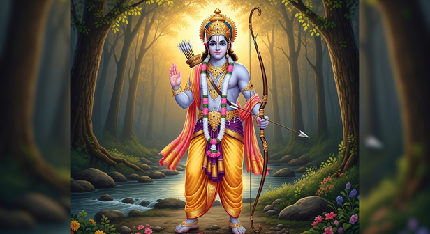 Rama Fighting Ravana