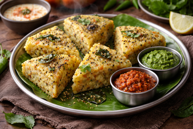 Handvo Steamed Vegetable Cake