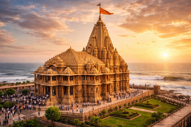 Somnath Temple Facing the Sea