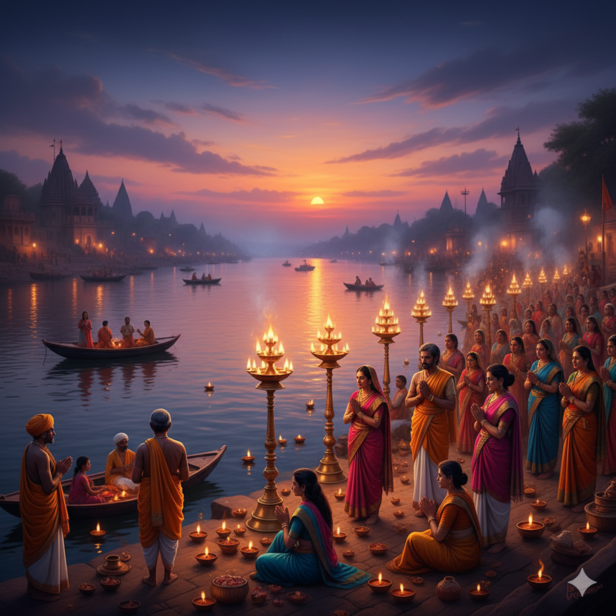 ​ Evening Aarti on the Banks of Ganga