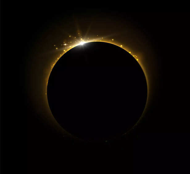 Bright Ring Over City Skyline