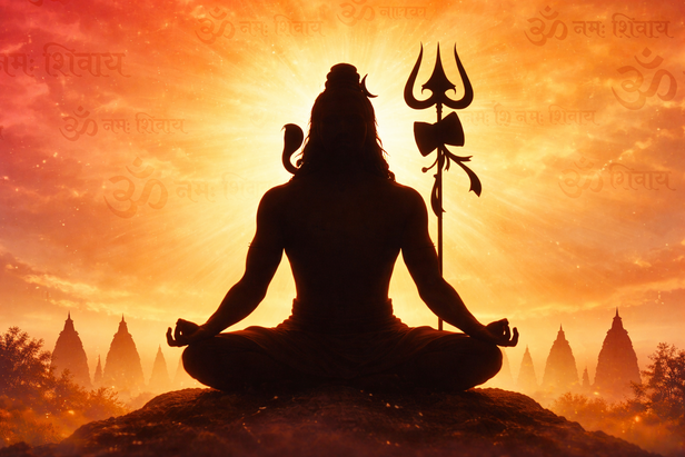 Lord Shiva with Crescent Moon