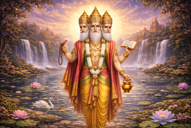 Devotees praying at Pushkar Temple