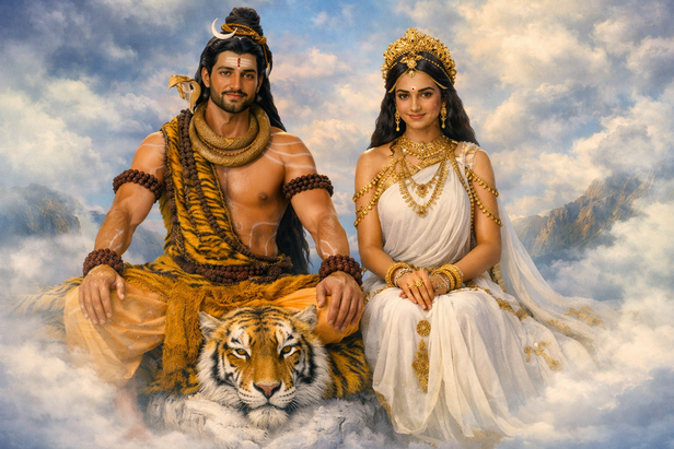 The Celestial Marriage of Shiva and Parvati