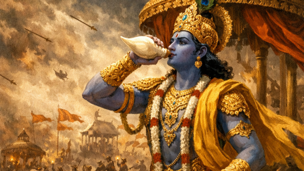 Bhagavad Gita Verse on Impermanence (Image Credit: AI)