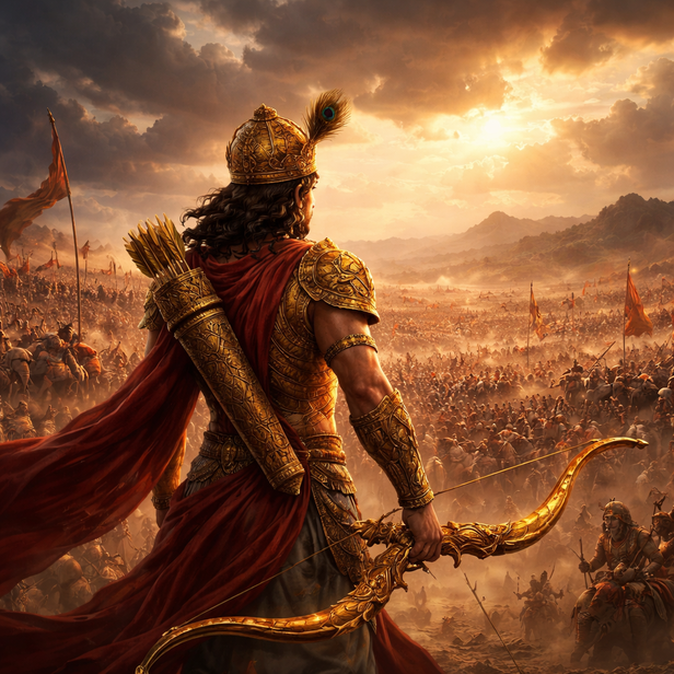 Arjuna Facing the Battlefield