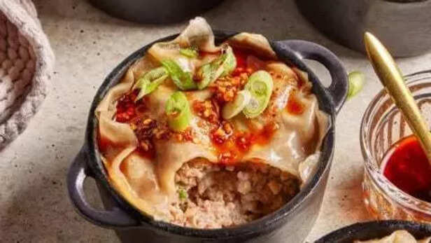 Pinterest |  It is lazy in the best possible way. No advanced wrapping skills required. No dumpling trauma. Just stack, steam and serve.